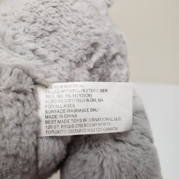 Best Made Toys 14" Gray Bunny Rabbit X Cross Feet Ears Stuffed Animal Plush - Picture 3 of 6